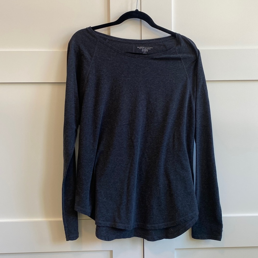 Majestic Filatures corona cashmere gray long sleeve tunic